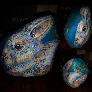 Art Therapy Guelph Painted Rabbit Rock